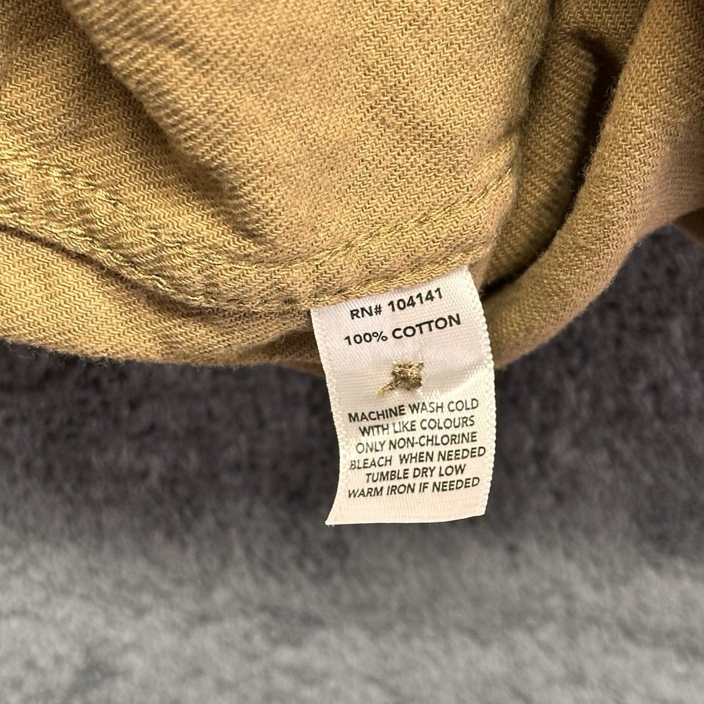 Field & Stream Flannel Shirt Mens 2XL Tan Brown Cotton Button Down Long Sleeve - Picture 8 of 10